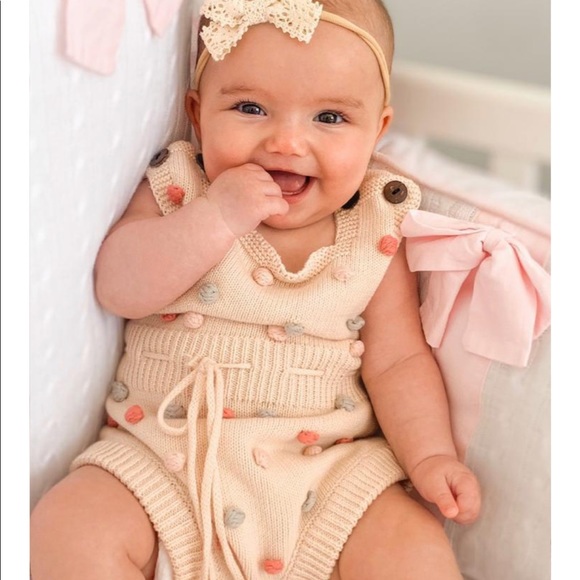 Pom Pom Nordic Knit Baby Onesie Sweater - Picture 5 of 9